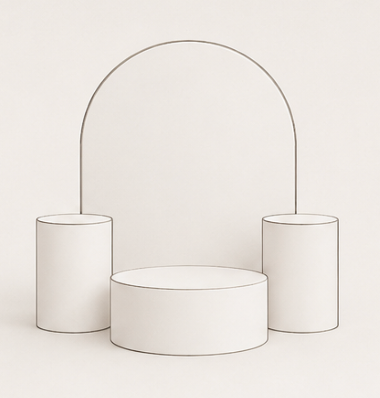 Arch Backdrop + Cylinders